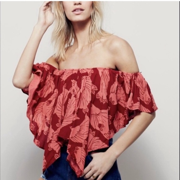 Free People Tops - Free People Merpati Off-Shoulder Floral Top | Size S